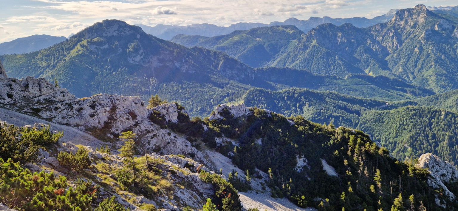 Mountain ridge at sunrise