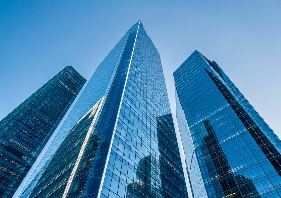 Modern glass office towers